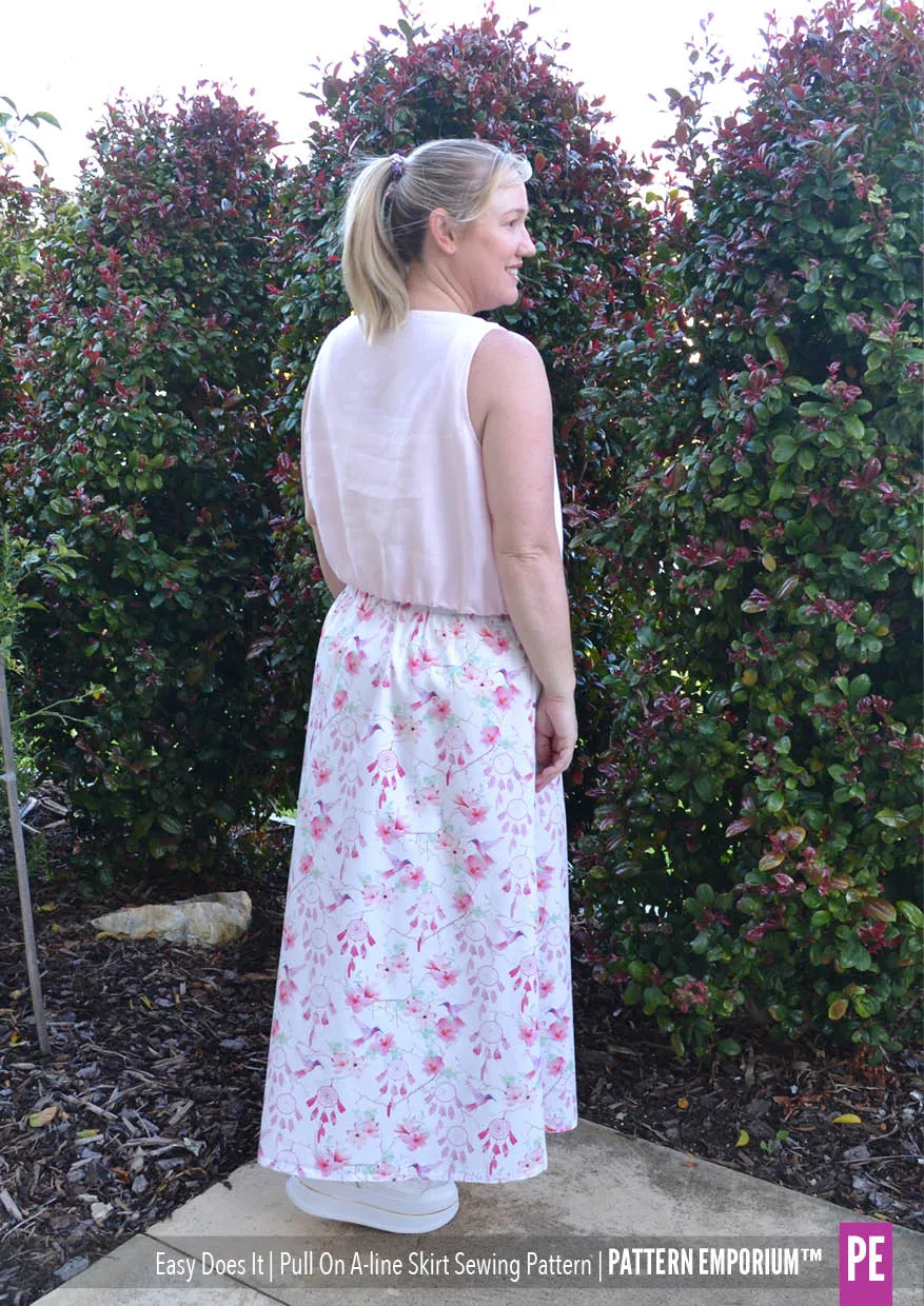 Easy Does It Pull-On A-line Skirt Sewing Pattern