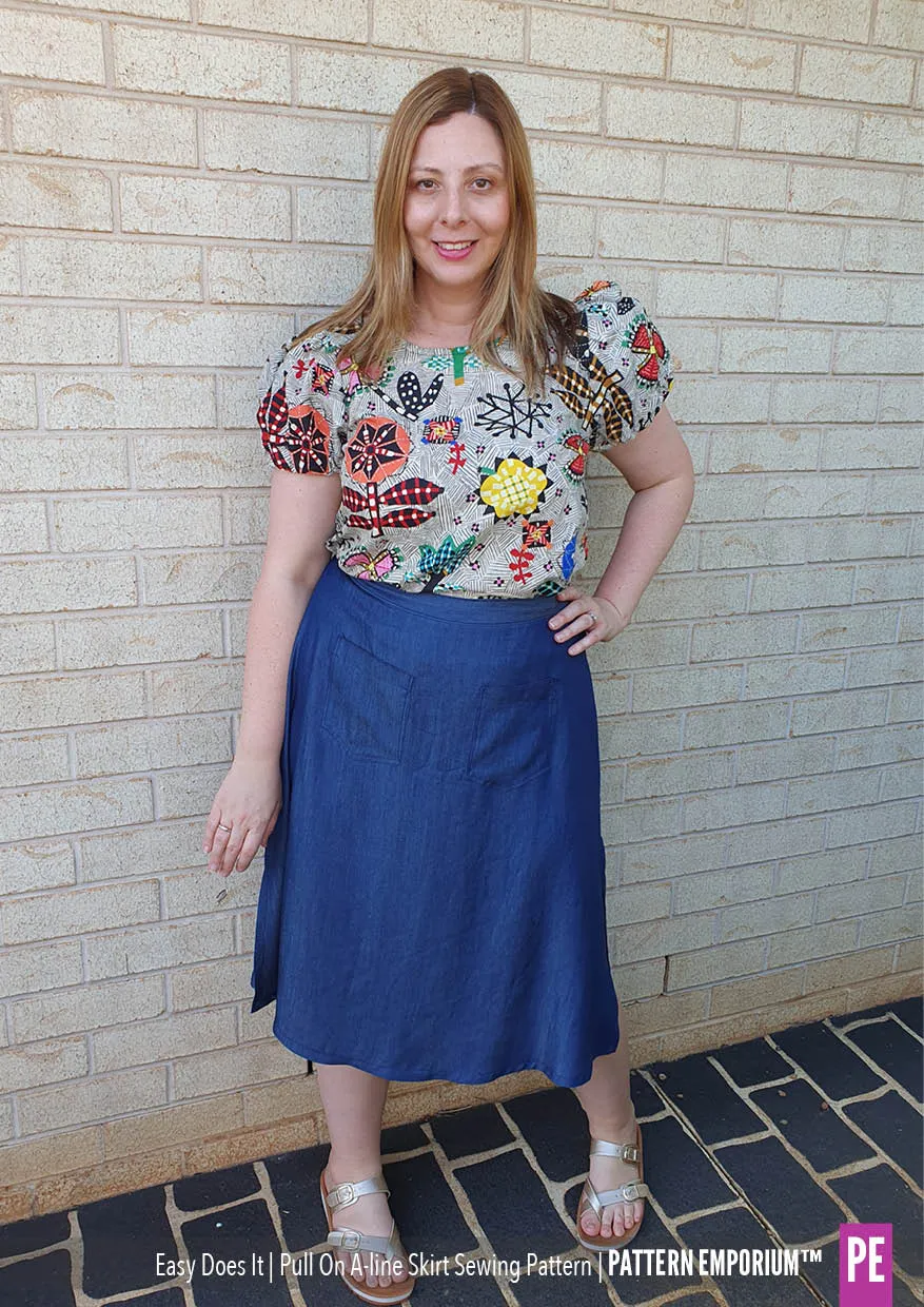 Easy Does It Pull-On A-line Skirt Sewing Pattern