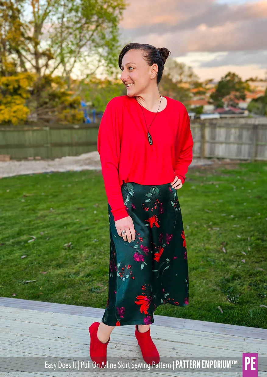 Easy Does It Pull-On A-line Skirt Sewing Pattern