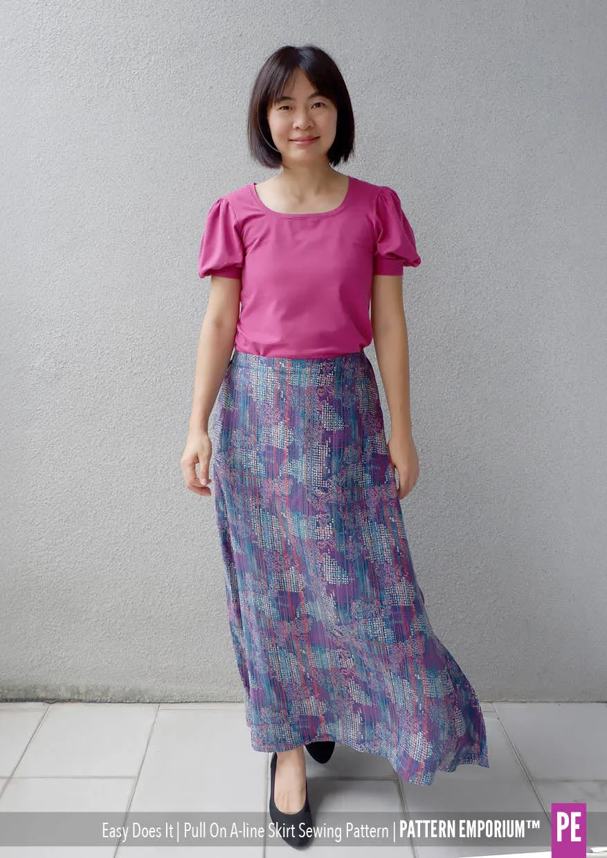 Easy Does It Pull-On A-line Skirt Sewing Pattern