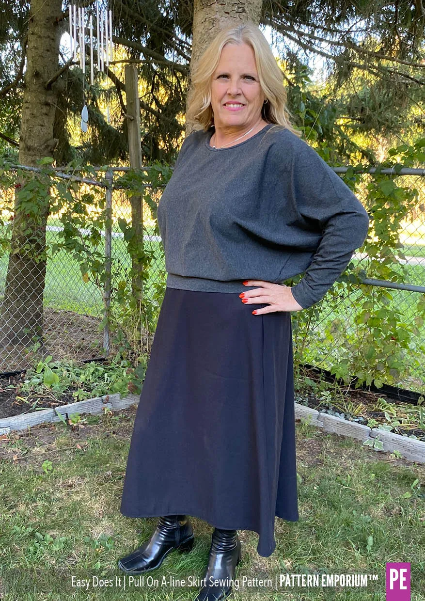 Easy Does It Pull-On A-line Skirt Sewing Pattern