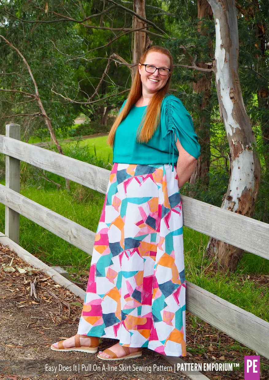 Easy Does It Pull-On A-line Skirt Sewing Pattern