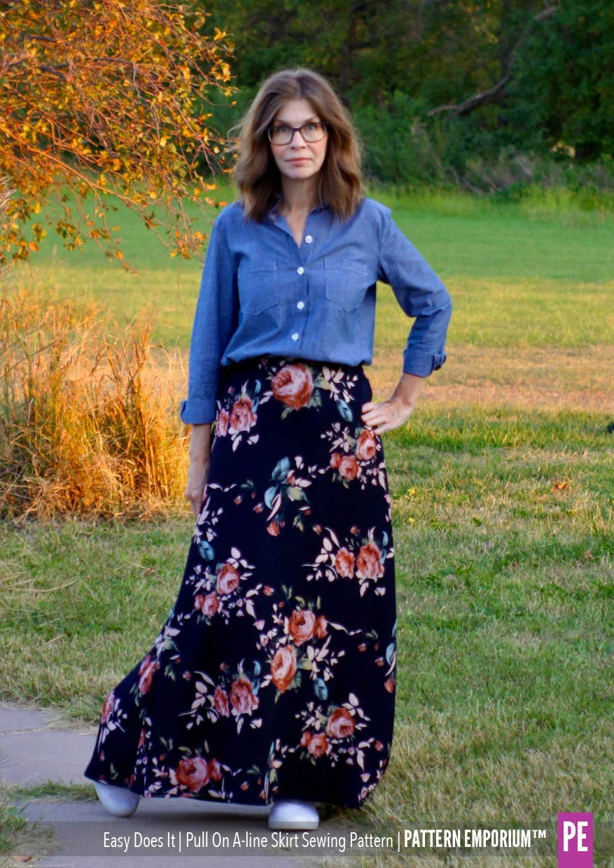 Easy Does It Pull-On A-line Skirt Sewing Pattern