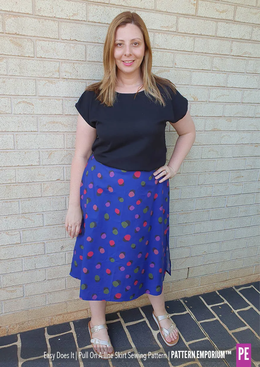 Easy Does It Pull-On A-line Skirt Sewing Pattern