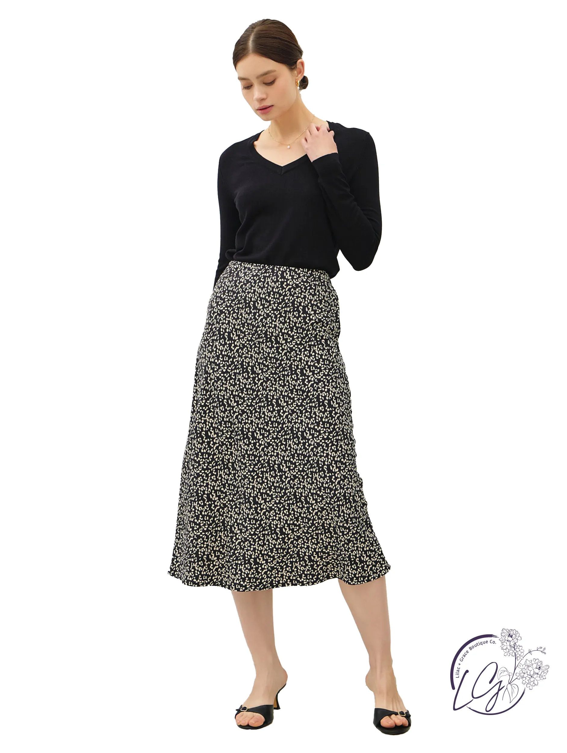 Efflorescing Comfort Midi Skirt