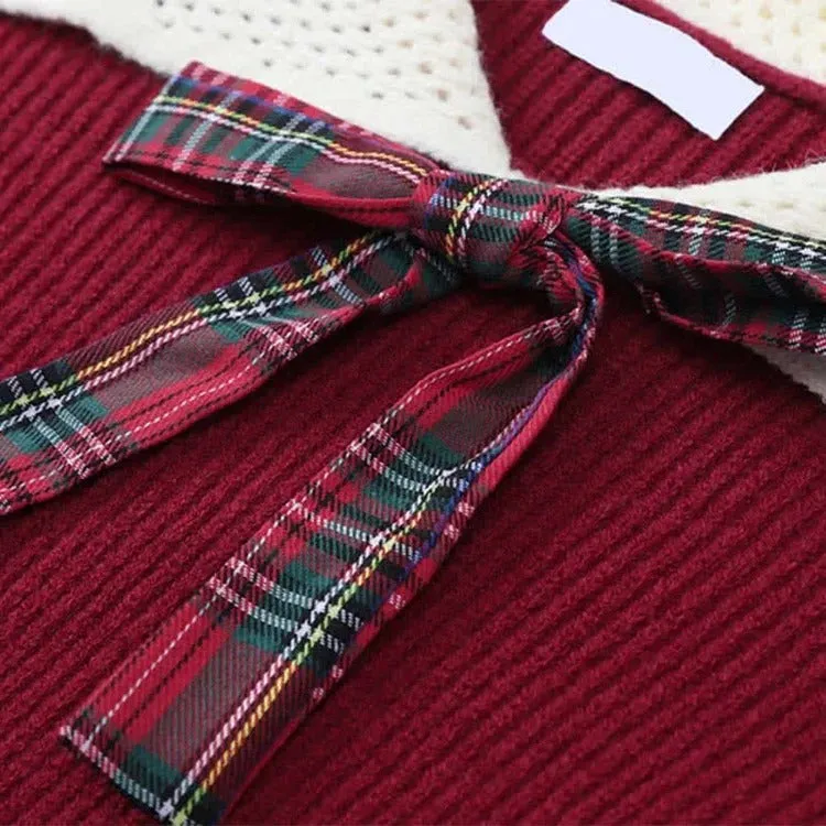 Fashion-Forward Uniform Sweater & Plaid Skirt Set" - Style and Comfort, All in One! 👚🎀👗