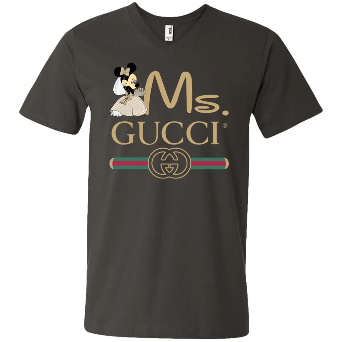 Gucci Couple Disney Ms Minnie Valentine's Day T-shirt Men V-Neck T-Shirt