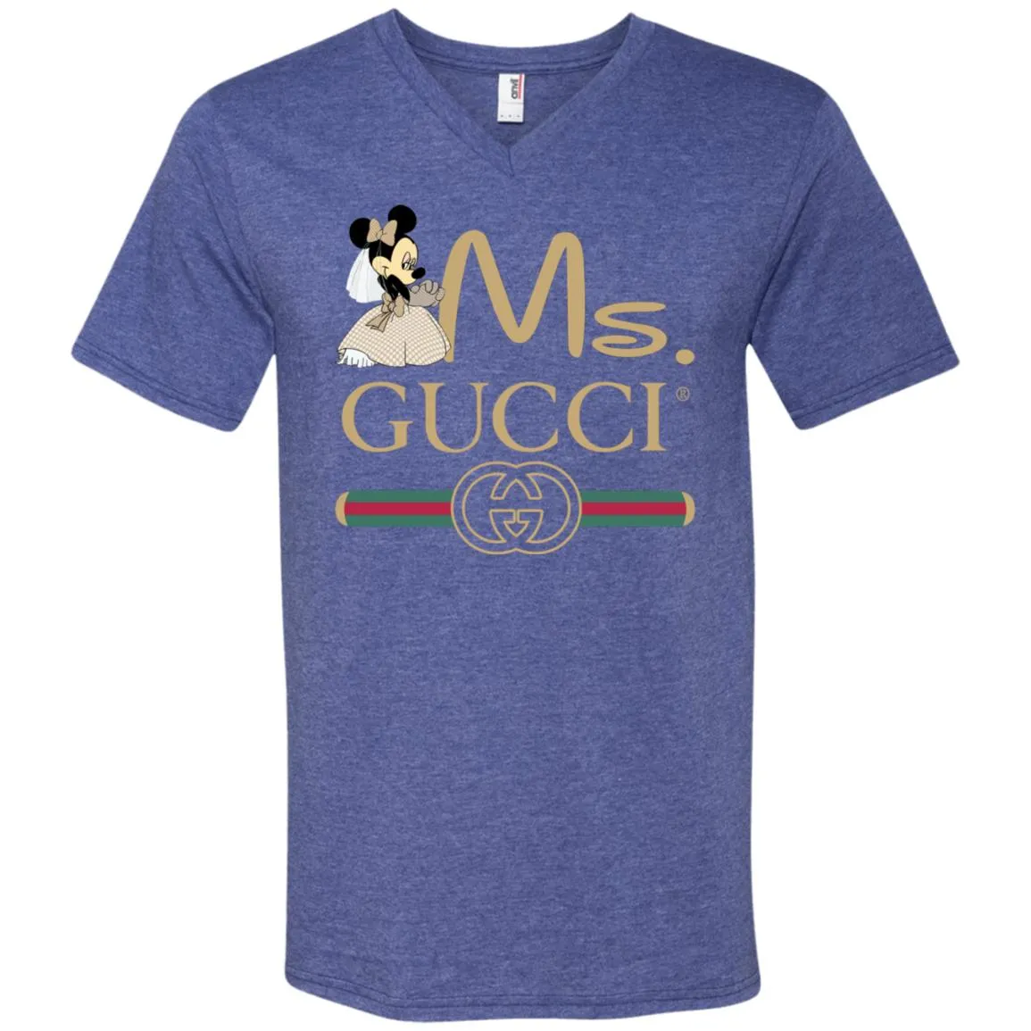 Gucci Couple Disney Ms Minnie Valentine's Day T-shirt Men V-Neck T-Shirt