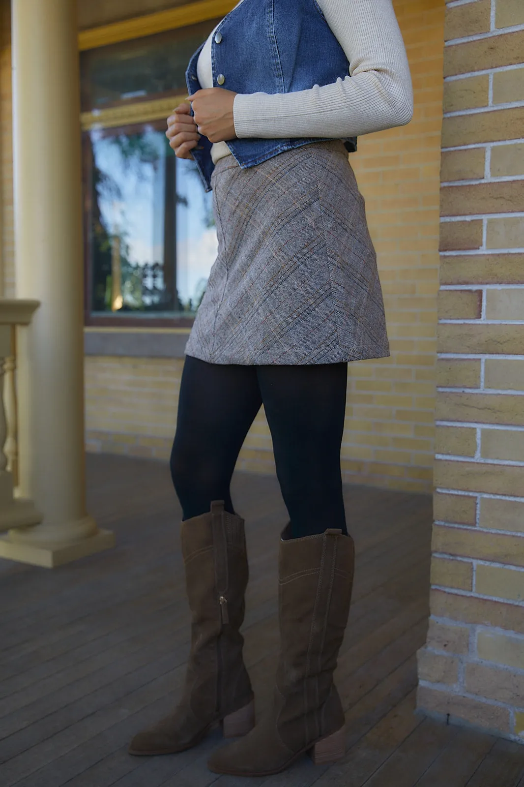 Harmony Herringbone Skirt