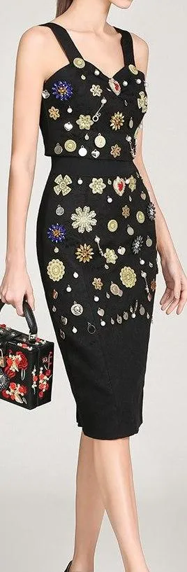 Heavily Embellished Top and Skirt Set