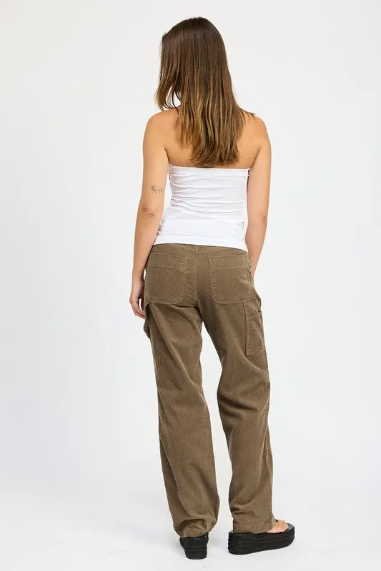 Hot Girl Earth Signs Corduroy Pants