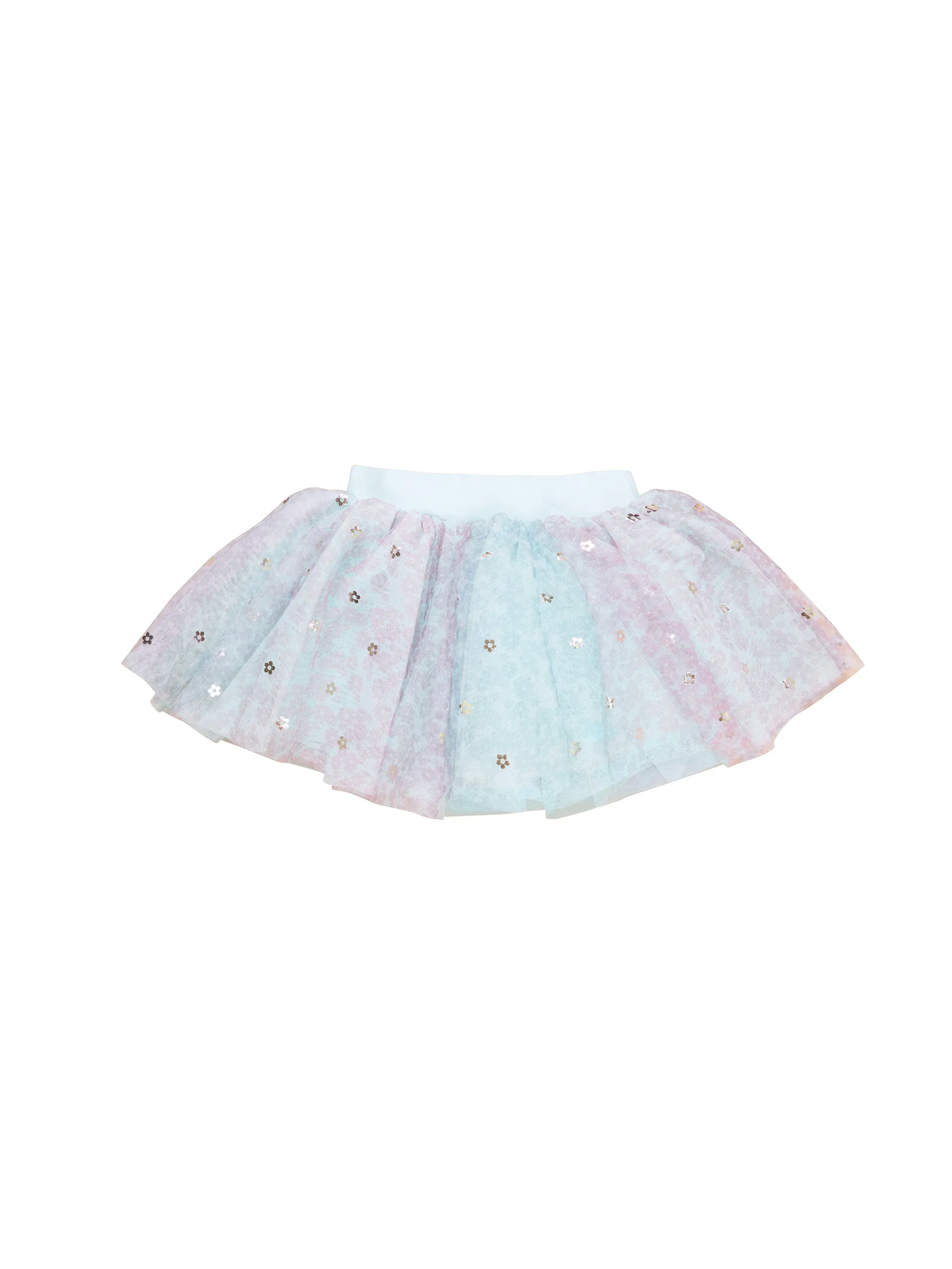 Huxbaby Rainbow Flower Tulle Skirt