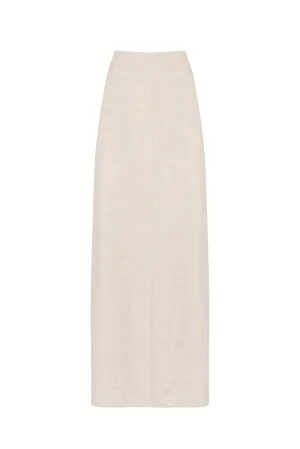 'Isla' Linen Maxi Skirt - Stone