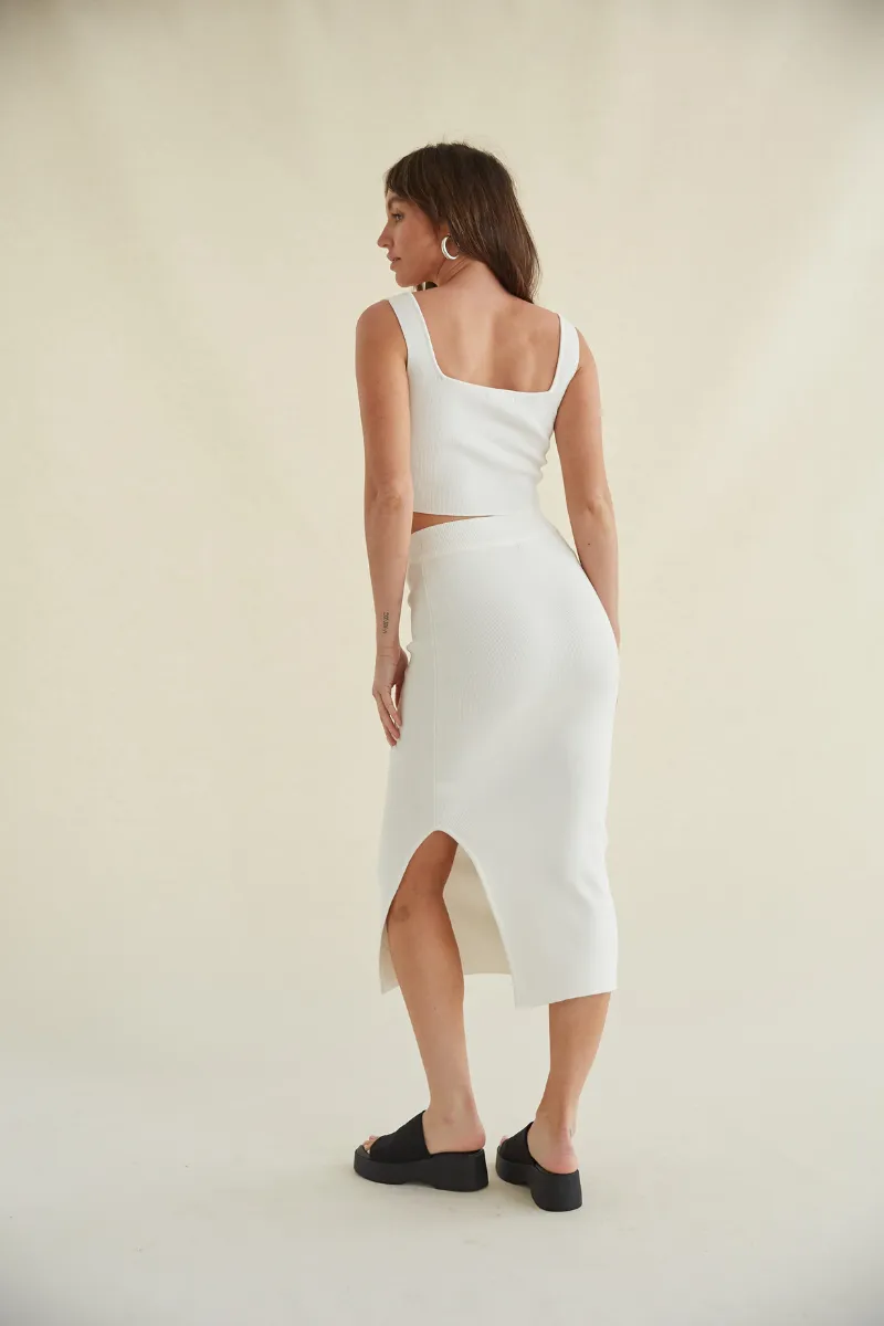 Jacqueline High-Rise Knit Midi Skirt