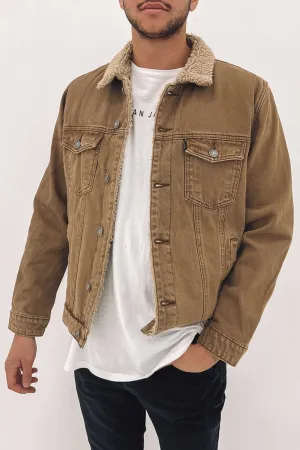 Jefe Sherpa Jacket Brown