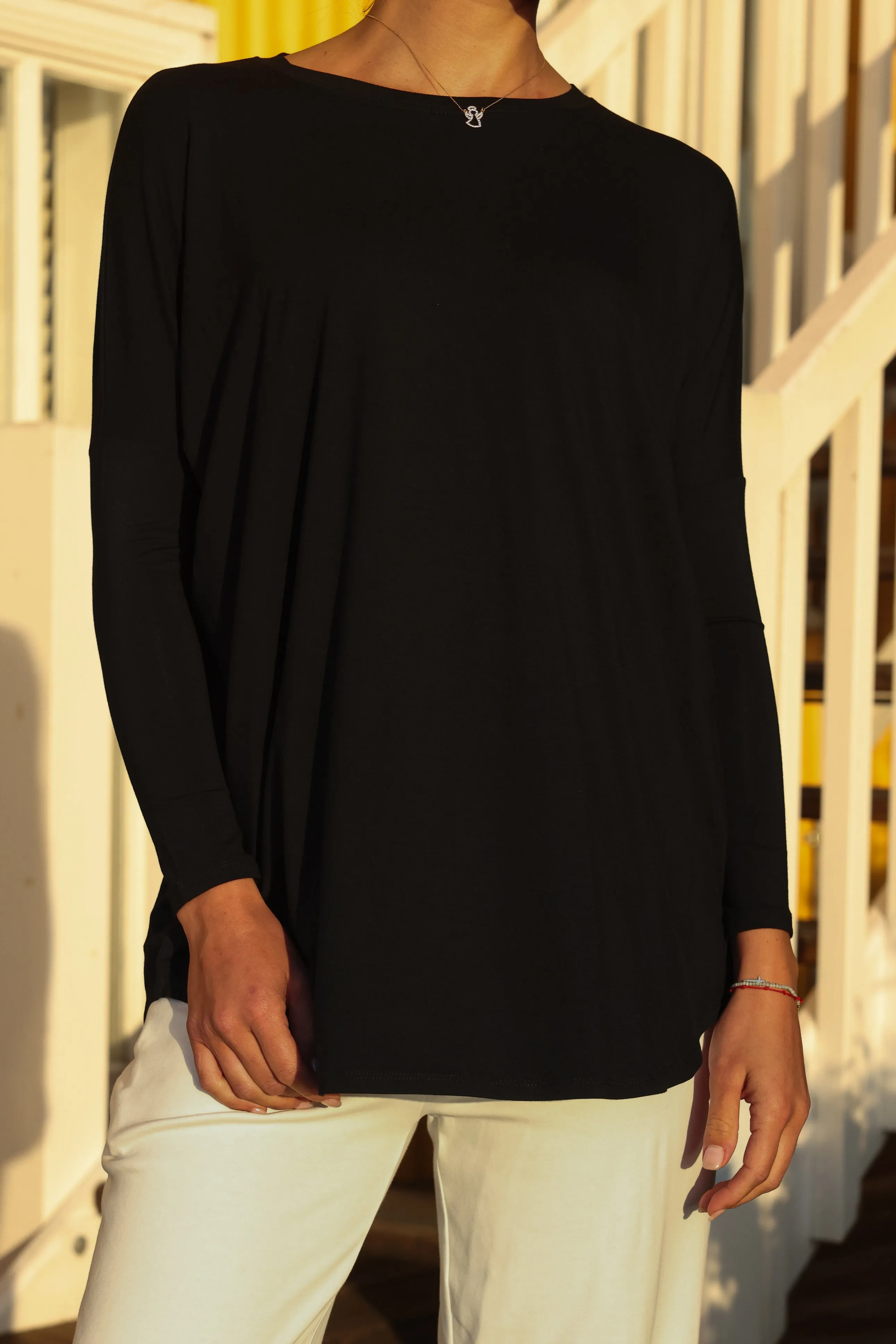 Jersey Basix Staple Top Black