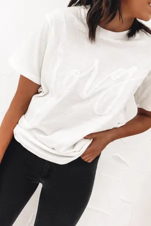 Jorge Embroided Tee Vintage White