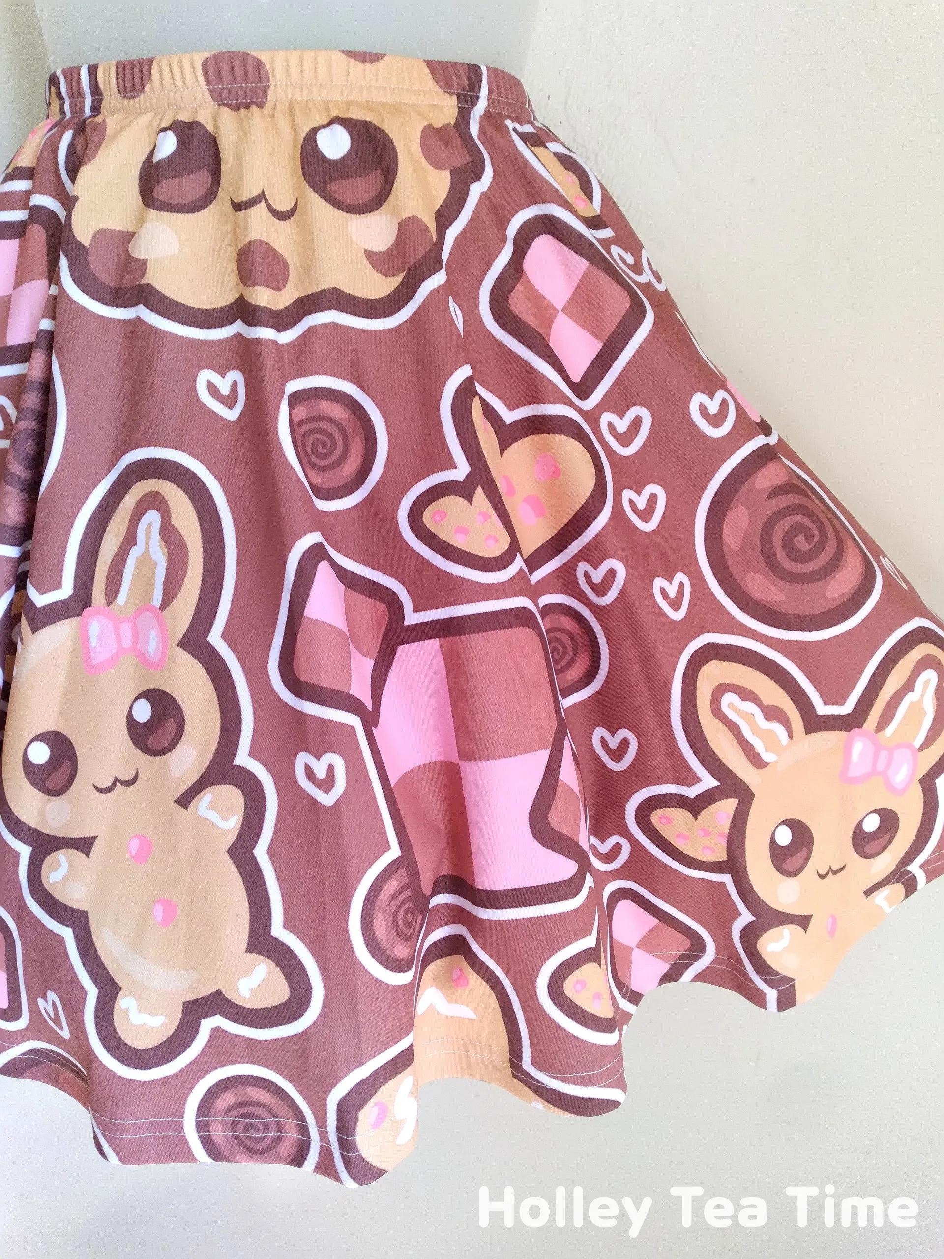 Kawaii Cookies skater skirt [made to order]