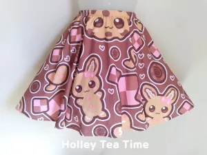 Kawaii Cookies skater skirt [made to order]