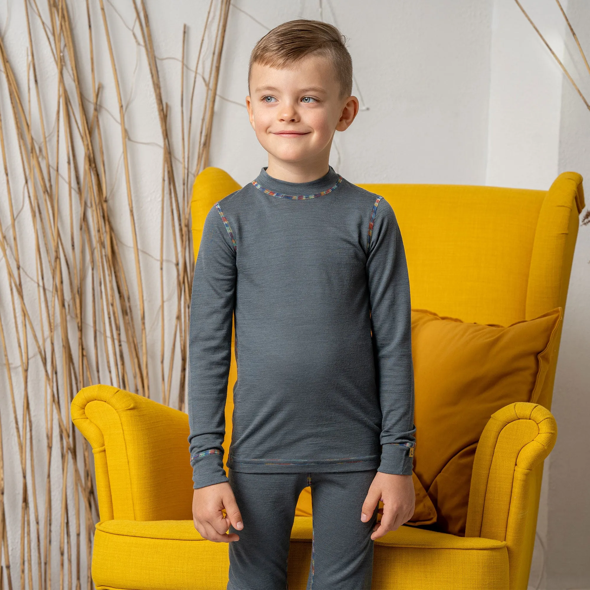 Kids' 160 Thermal Long Sleeve Crew Perfect Grey