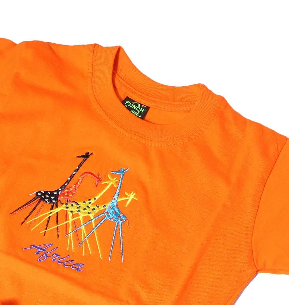 Kids' Embroidered Casual T-Shirt, African Children wear