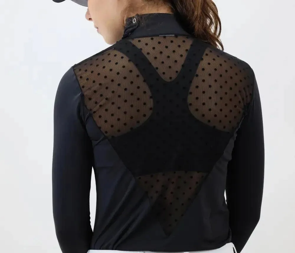 Kismet - “Kiley” Show Shirt Long Sleeve Mesh Panel