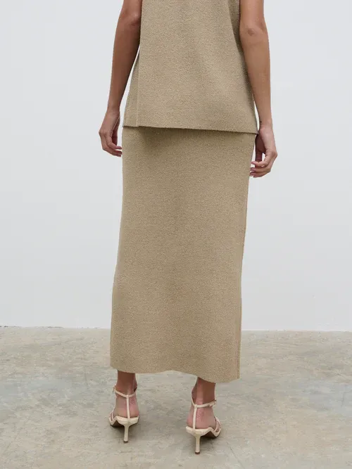 Kourtney Knit Midaxi Skirt - Oatmeal