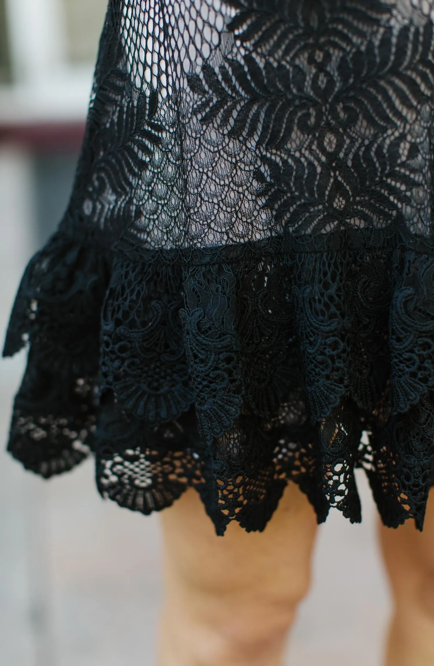 Layer Cake Lace Ruffle Dress