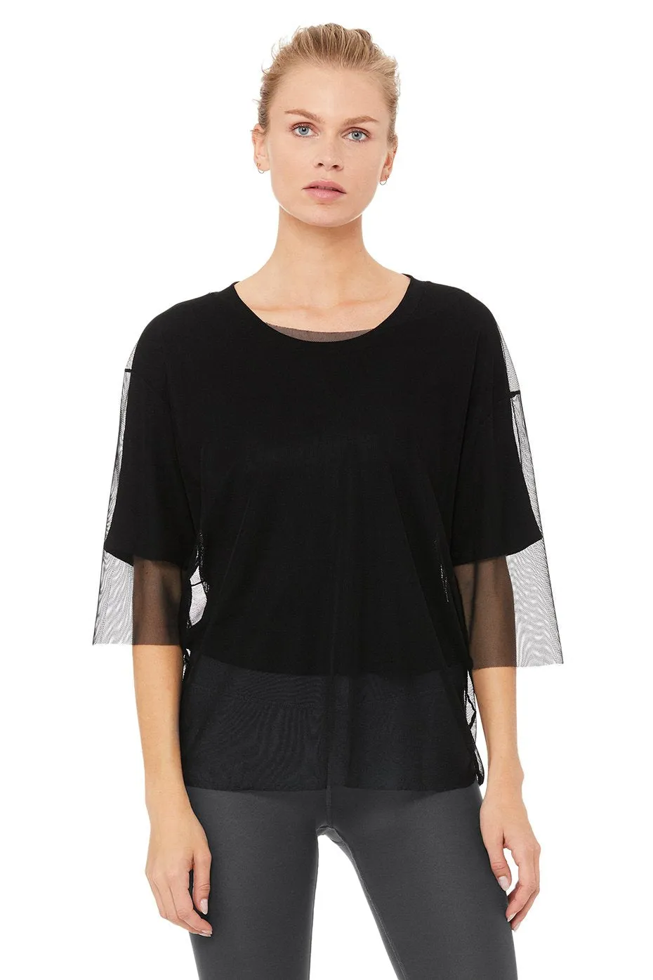 Layer-Up Short Sleeve Top - Black