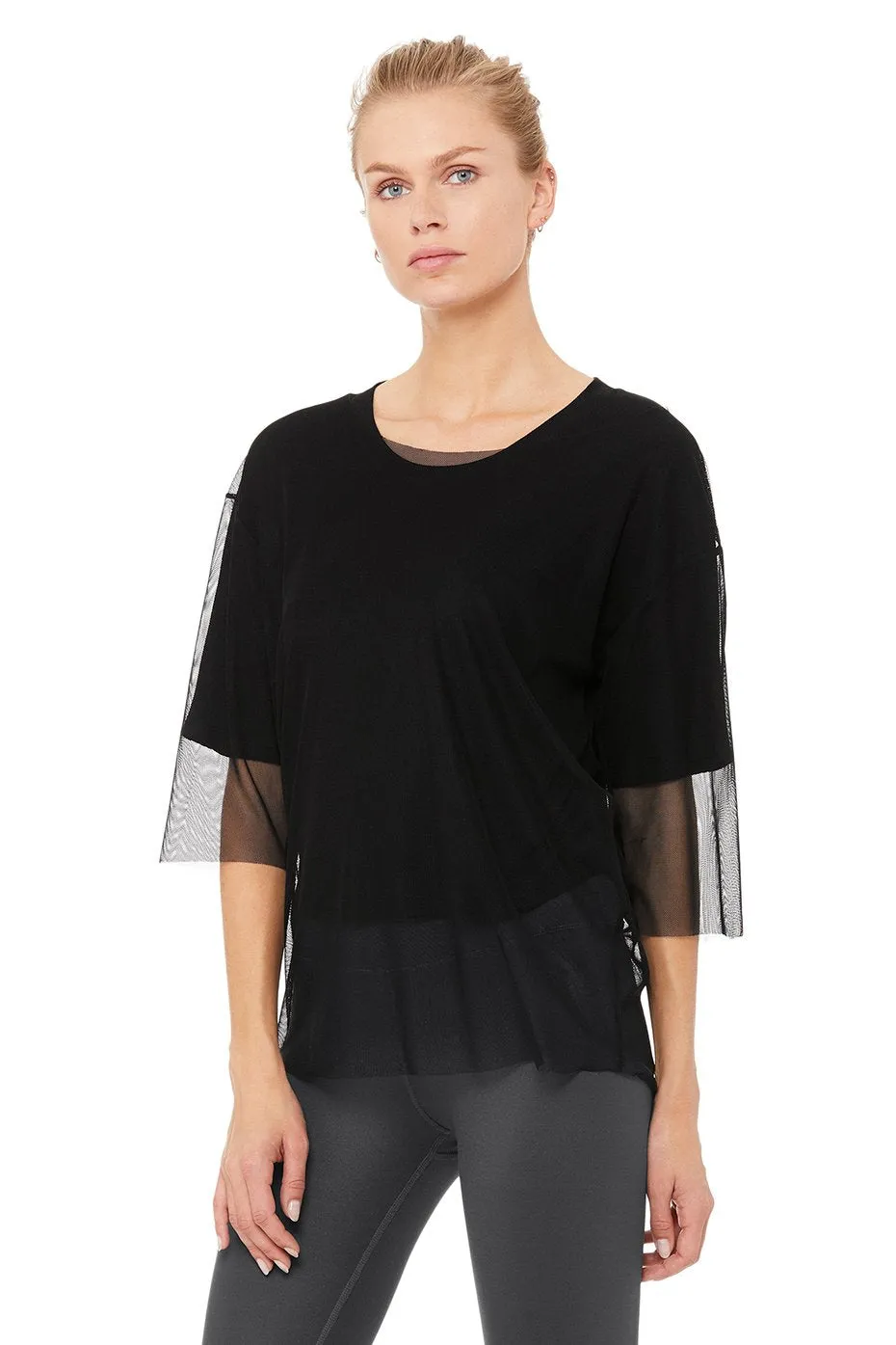 Layer-Up Short Sleeve Top - Black