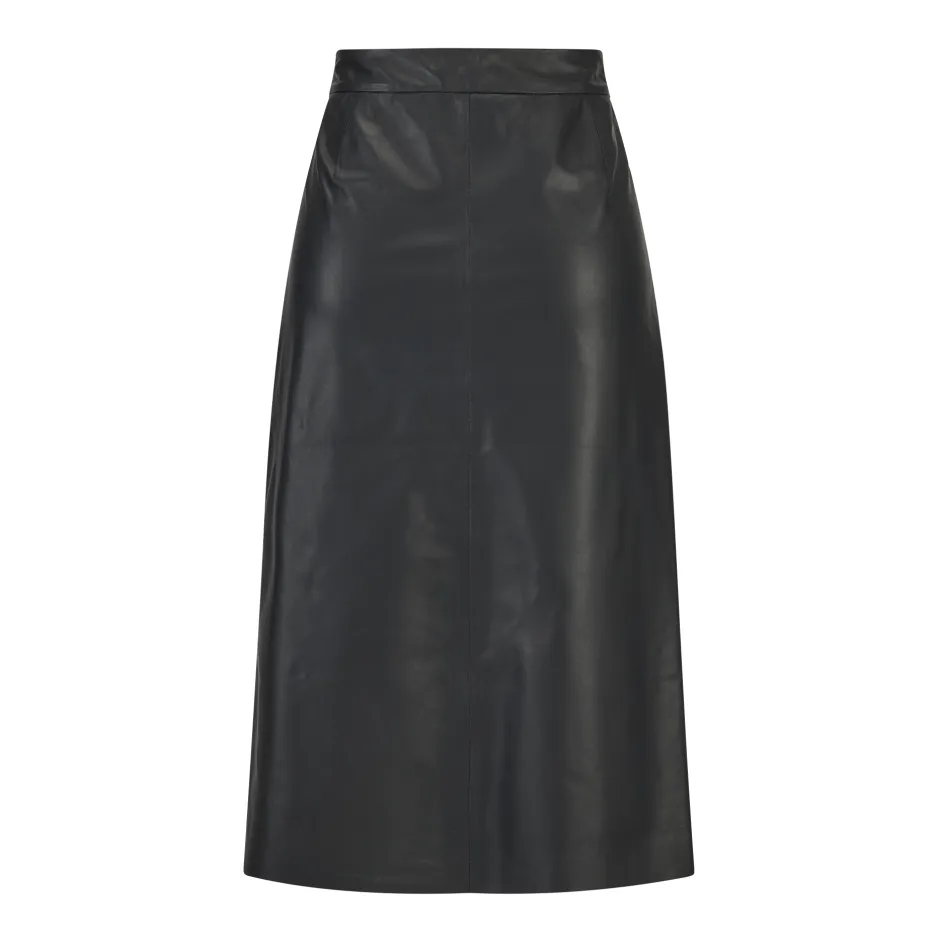 Leather skirt LEASK2151 Black