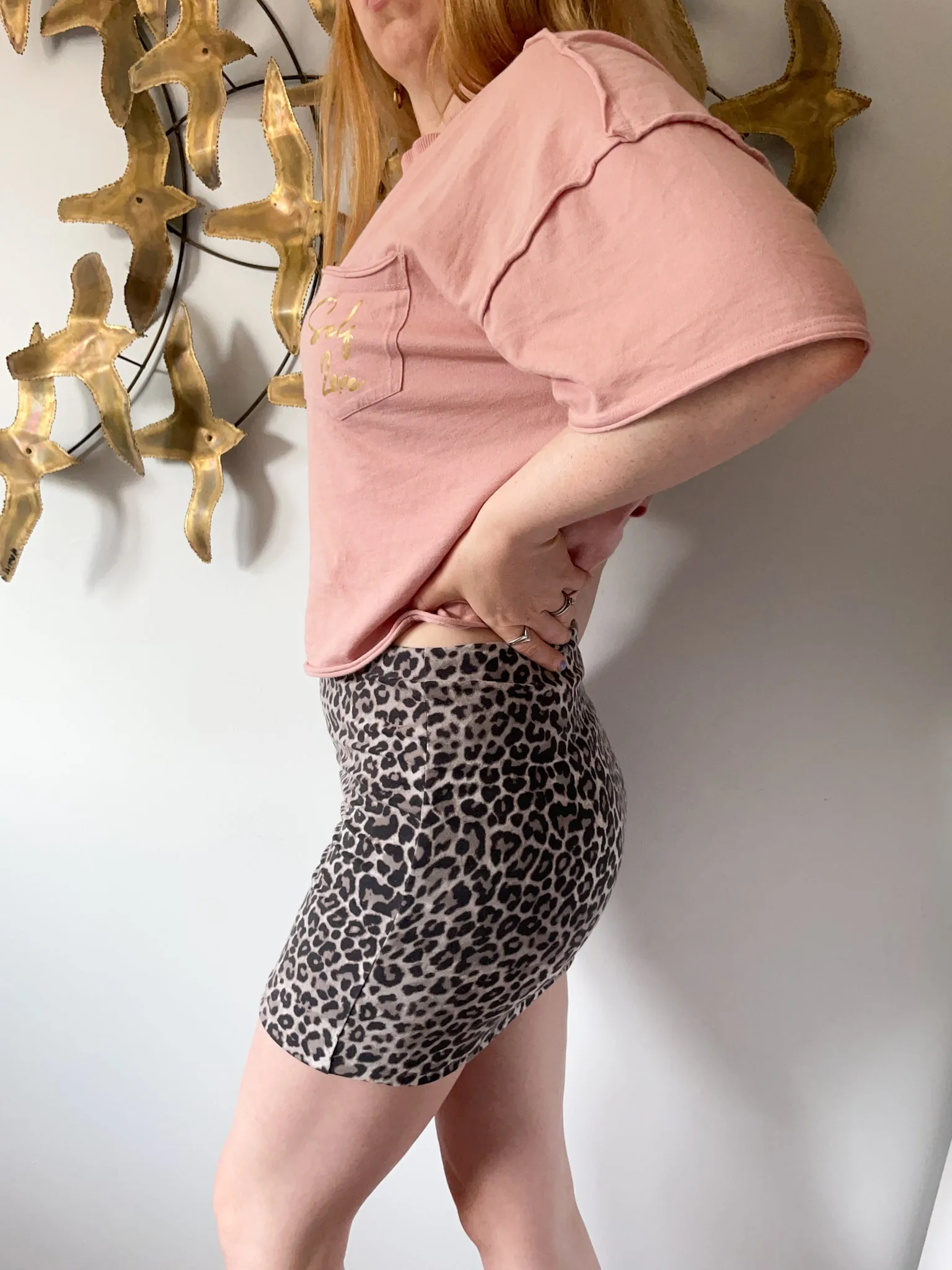 Leopard 2-in-1 Stretch Tube Top Skirt - S/M