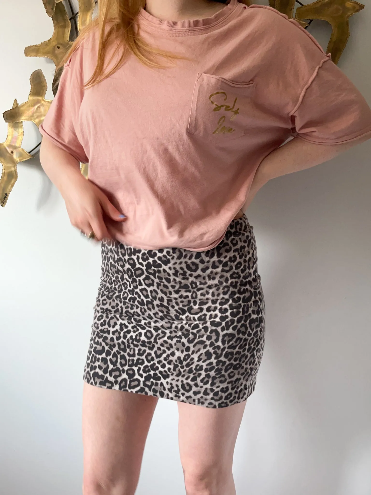 Leopard 2-in-1 Stretch Tube Top Skirt - S/M