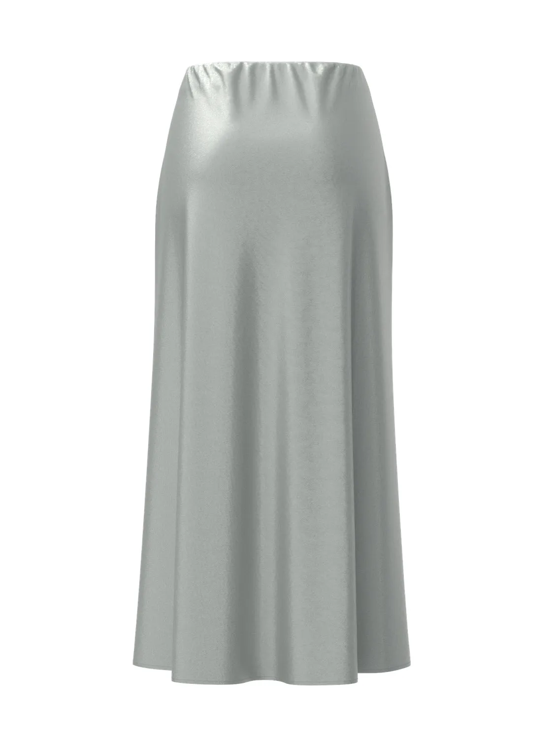 Liza High Waisted Skirt (Silver)