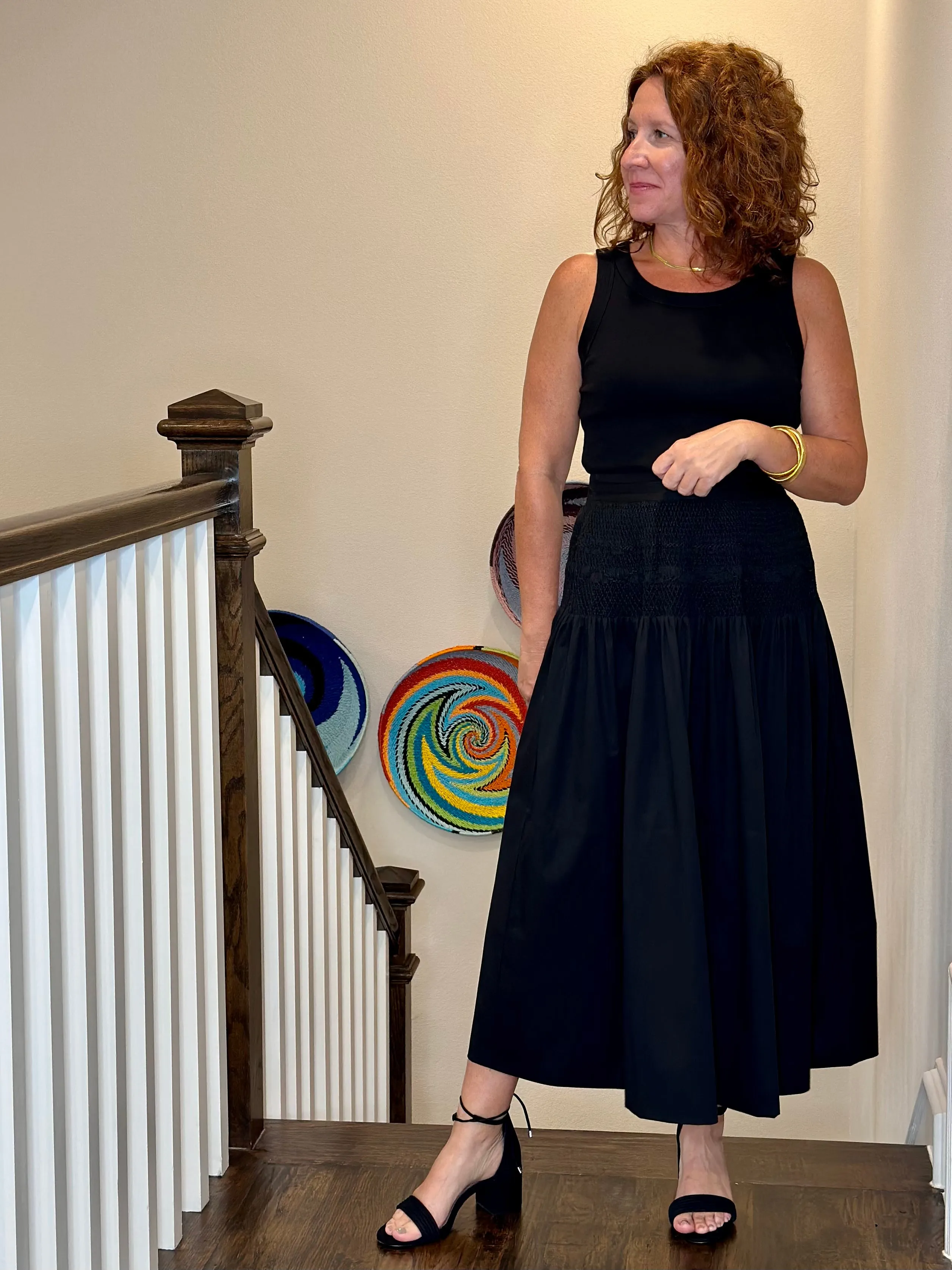 Love Binetti Long Noemi Skirt in Black