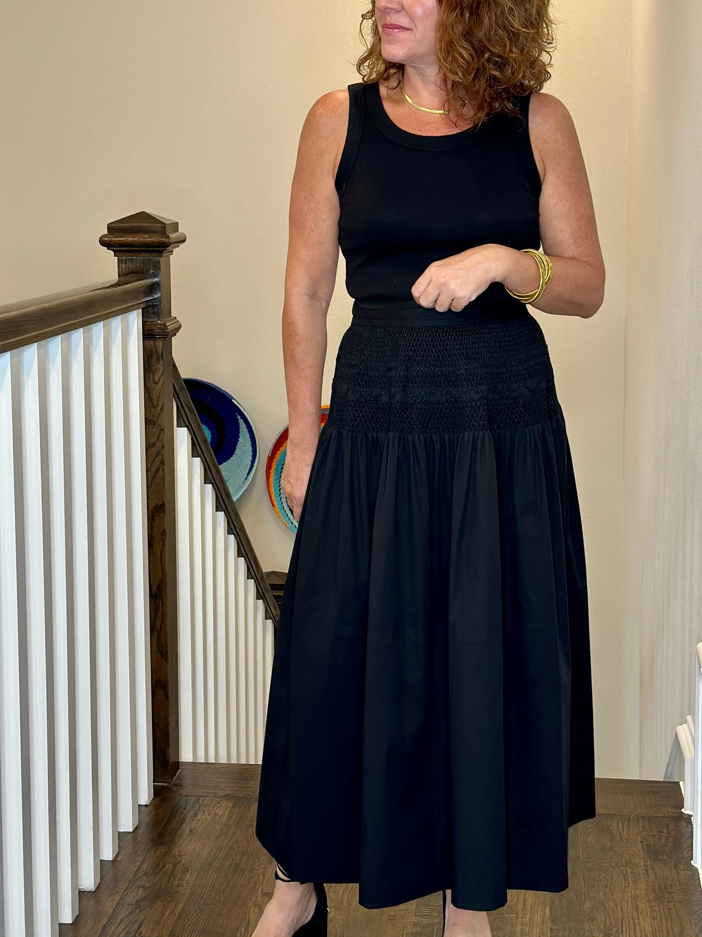 Love Binetti Long Noemi Skirt in Black