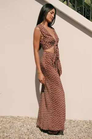 Marni Skirt in Brown Polka Dots