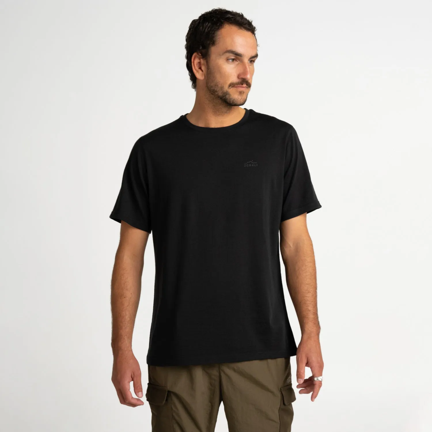 Mens Merino T-Shirt Charcoal