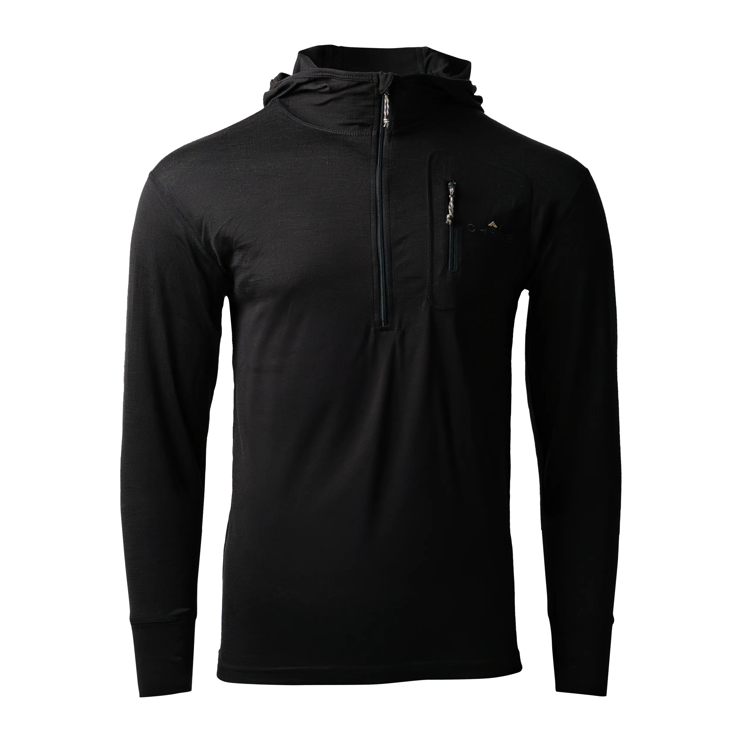 Merino Half Zip with Hood