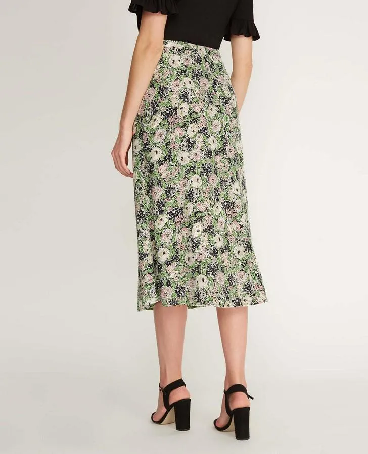 Midi Garden Bloom Button Skirt