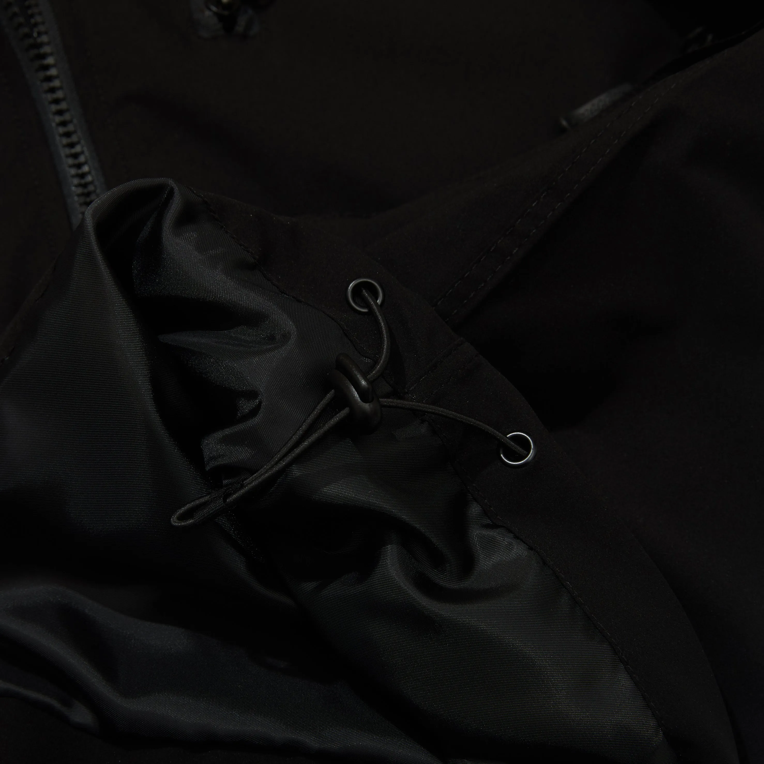 MMM WINDBREAKER HOODED STRETCH JACKET BLACK