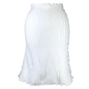 Off White Canary Jacquard Knit Bias Skirt