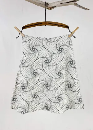 Off White Lince Metallic Detail Knit Bias Skirt