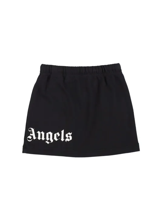 Palm Angels   Logo cotton sweat skirt 