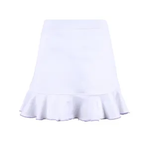 #Pansies in Paris Ruffle White Skirt