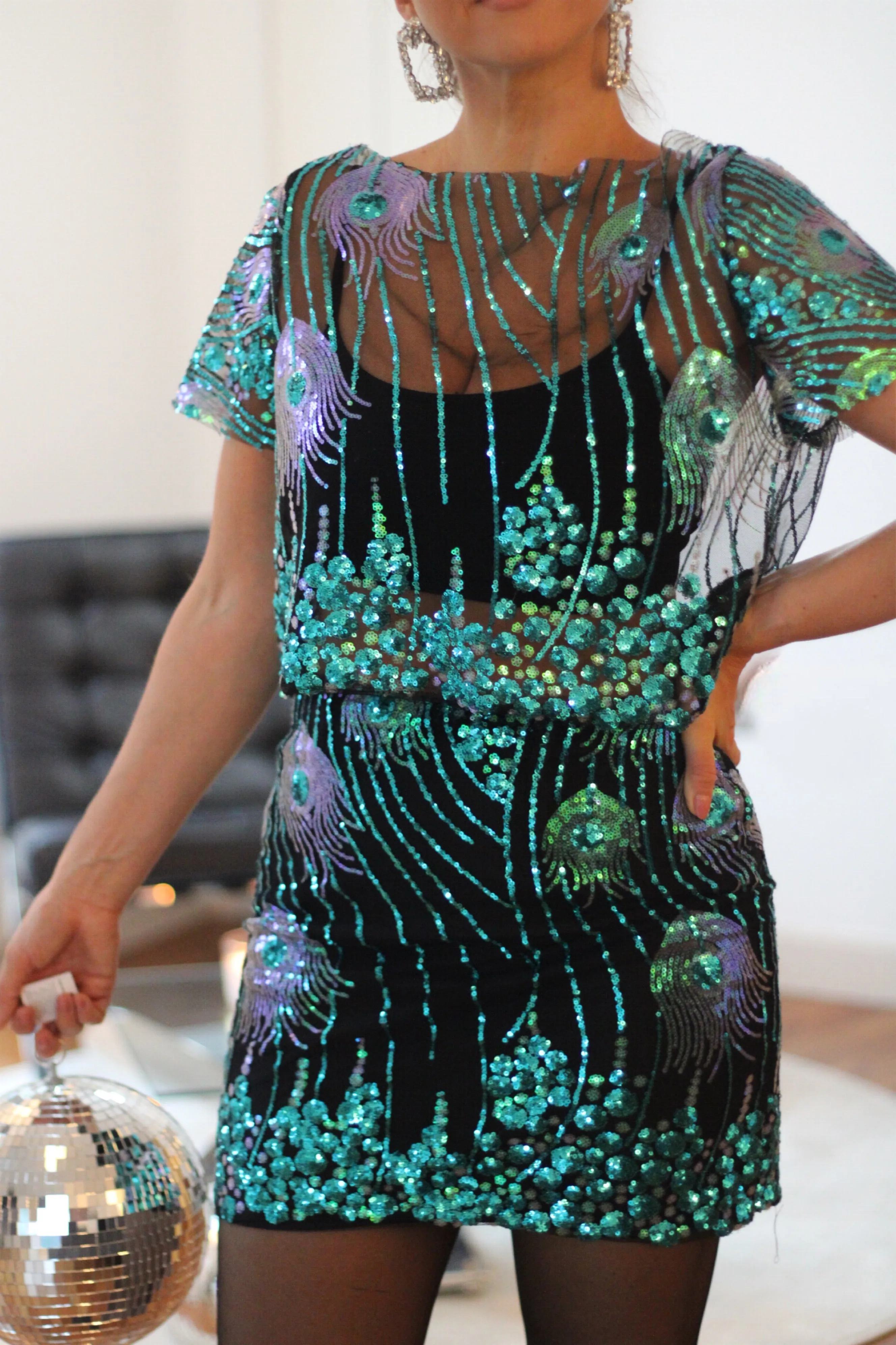 Peacock Sequin Skirt