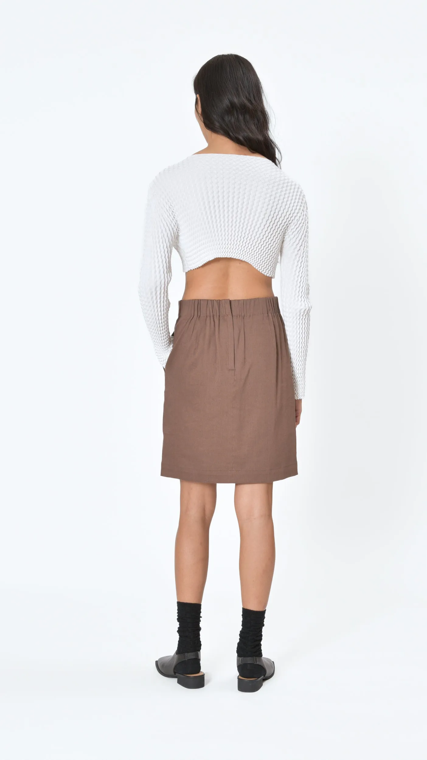 Peel Skirt in Brown