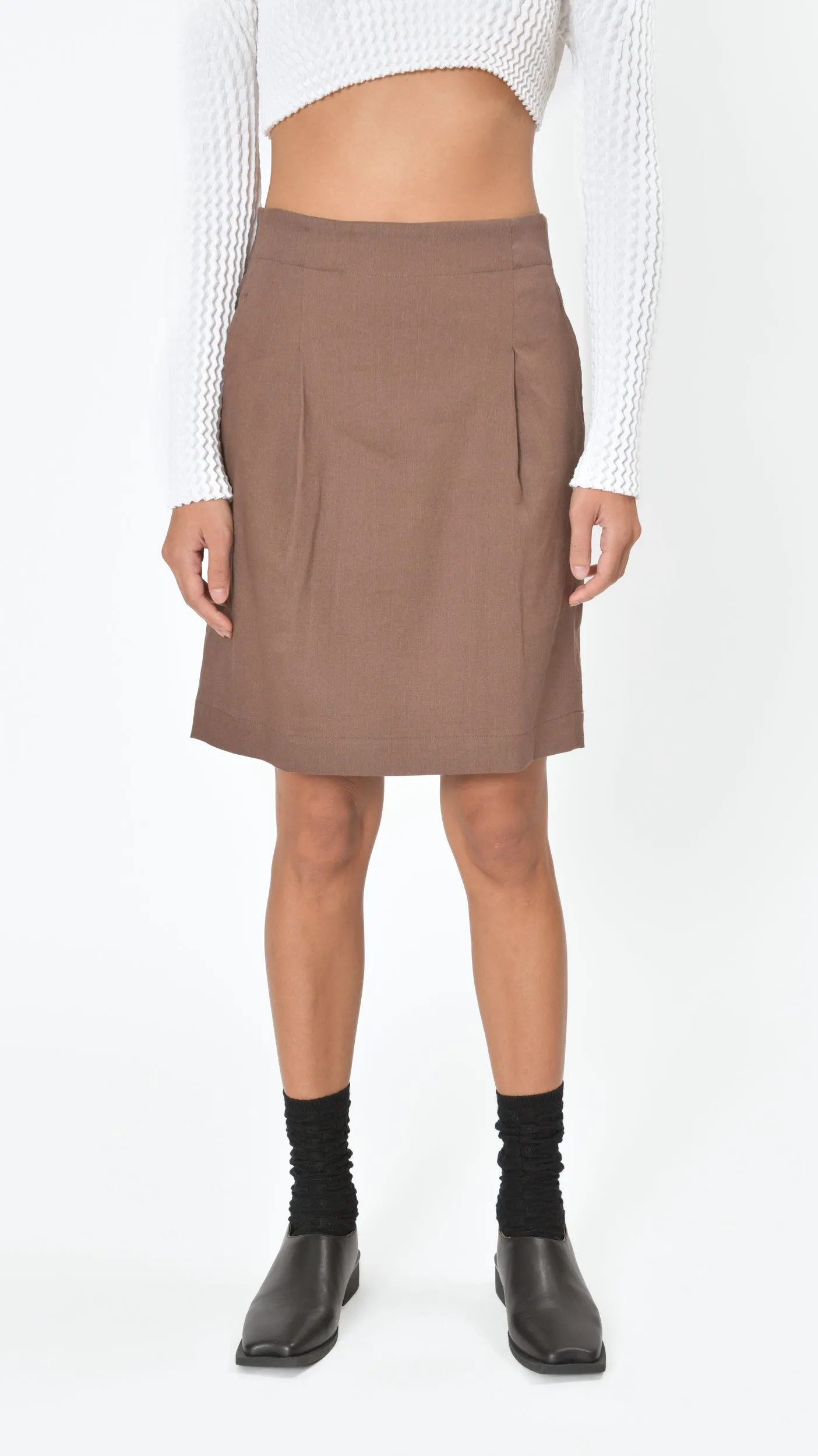 Peel Skirt in Brown