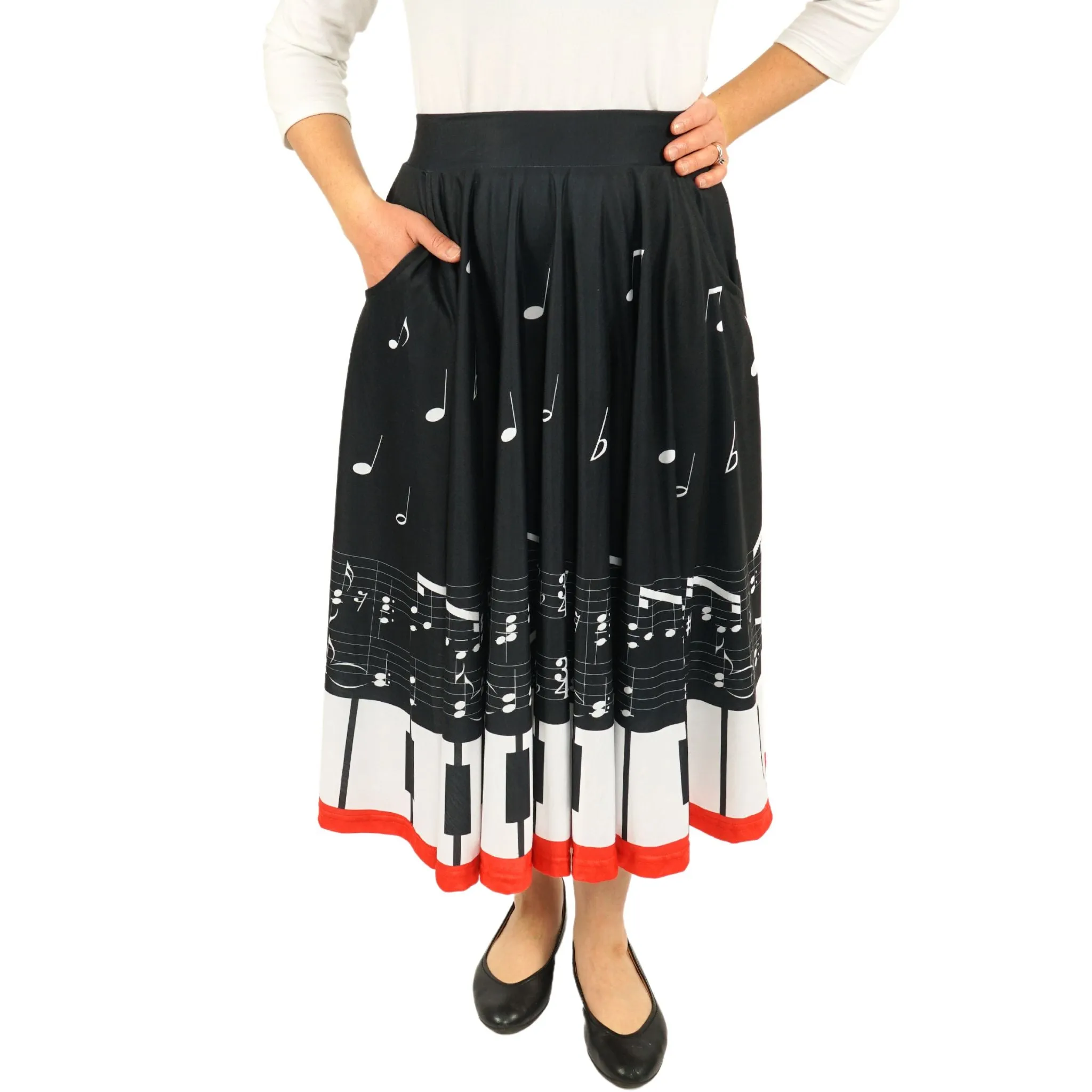 Piano Keys Twirl Skirt [FINAL SALE]