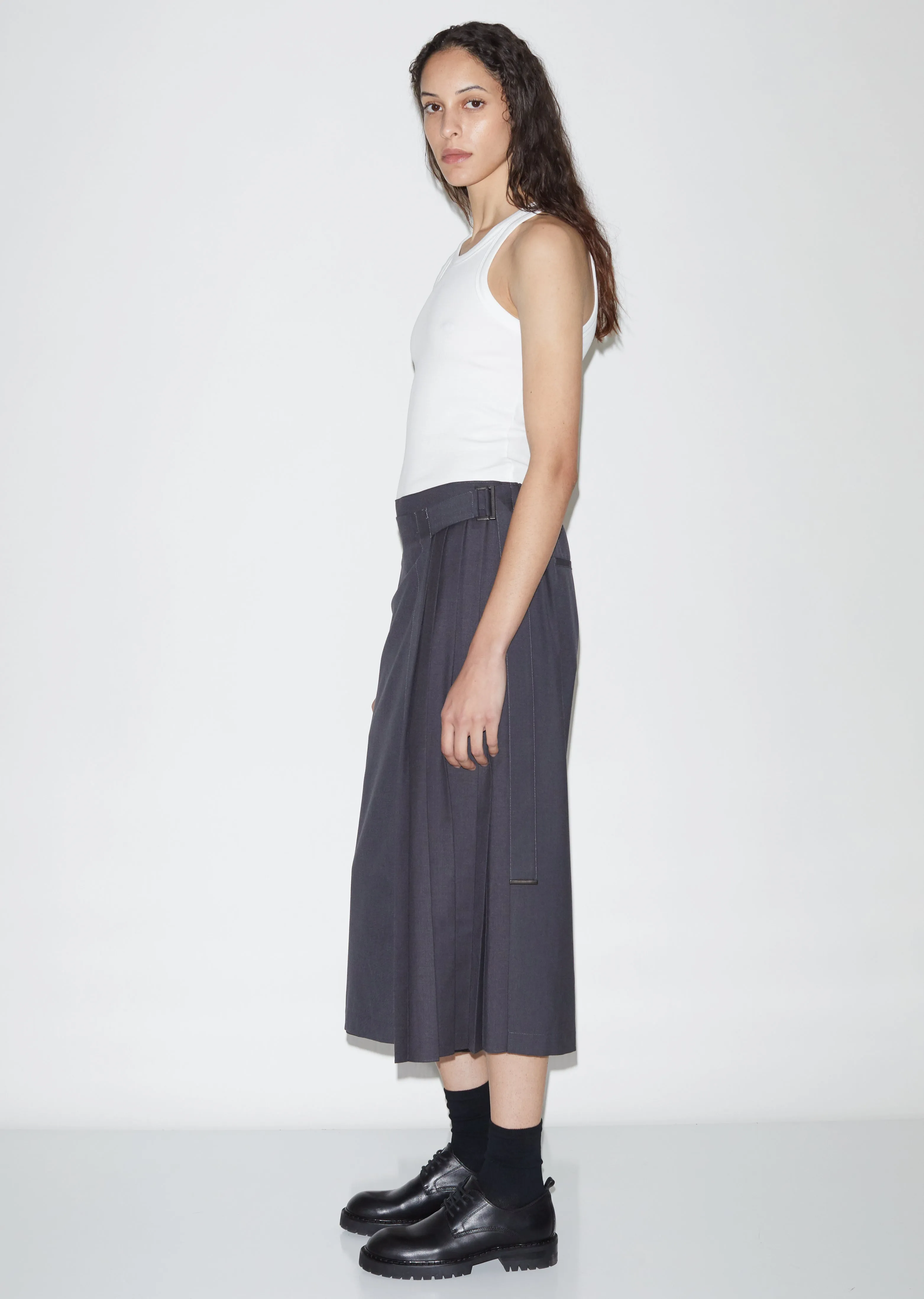 Pleated Wideleg Culottes